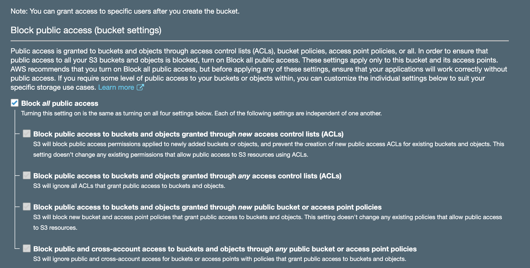 S3 block public access